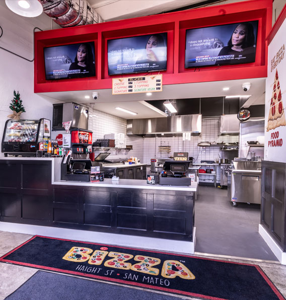 Pizza San Fransisco- San Mateo locations for Bizza